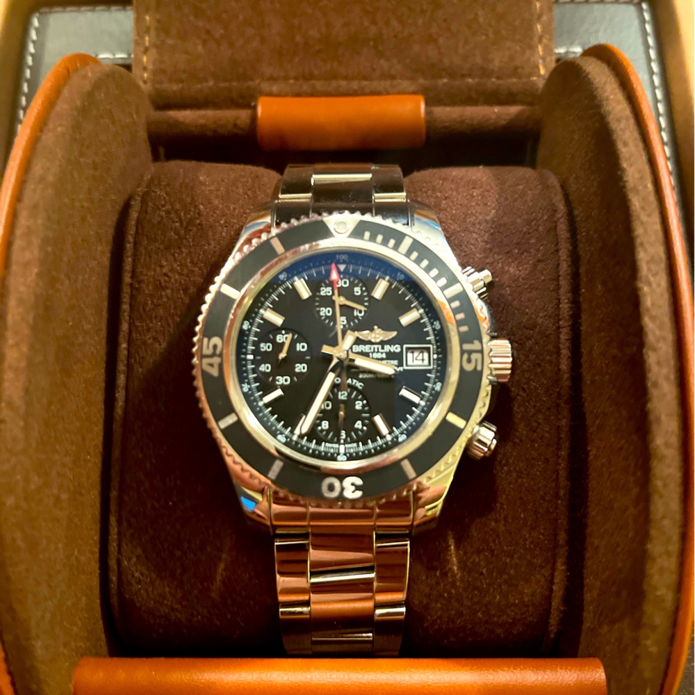 Authentic Breitling Superocean Chrongraph # A13311 Blue
